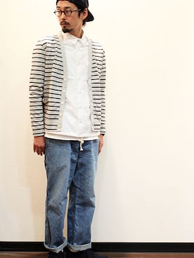 「blueover（ブルーオーバー）のアイテム」を使った、nakajiさん（メンズ・168cm）の春コーディネート