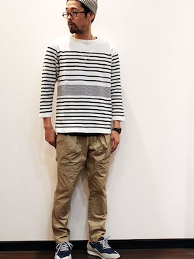 「blueover（ブルーオーバー）のアイテム」を使った、nakajiさん（メンズ・168cm）の春コーディネート