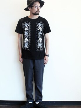 「Sleepslope（スリープスロープ）のアイテム」を使った、nakajiさん（メンズ・168cm）の春コーディネート