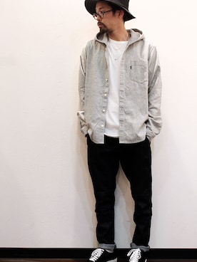 「ポケットＴシャツ」｜「アイテム（トップス）」を使った、nakajiさん（メンズ・168cm）の春コーディネート