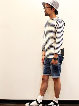 「マリン」｜nakajiさん（メンズ・168cm）の春コーディネート