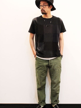 「アイテム（モカシン/デッキシューズ）」を使った、nakajiさん（メンズ・168cm）の春コーディネート