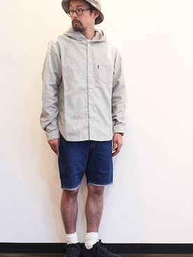 「THE FABRICのアイテム」を使った、nakajiさん（メンズ・168cm）の春コーディネート