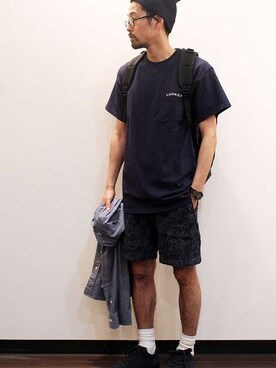 「COOCHUCAMP（クーチューキャンプ）のアイテム」を使った、nakajiさん（メンズ・168cm）の夏コーディネート