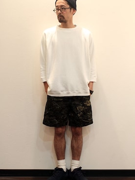 「COOCHUCAMP（クーチューキャンプ）のアイテム」を使った、nakajiさん（メンズ・168cm）の夏コーディネート