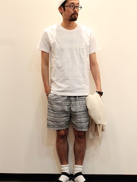 「サンダルに靴下」｜nakajiさん（メンズ・168cm）の夏コーディネート