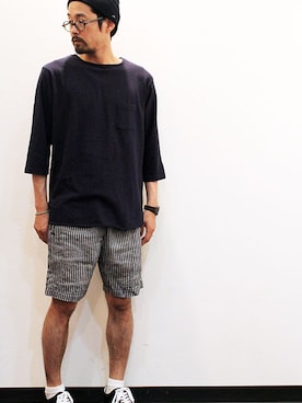 「Ordinary fits（オーディナリーフィッツ）のアイテム」を使った、nakajiさん（メンズ・168cm）の夏コーディネート