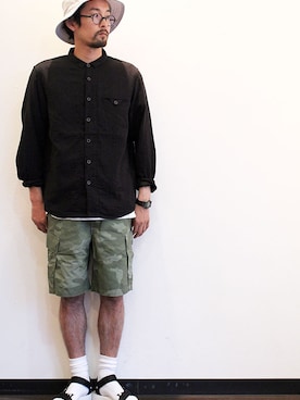 「サンダルに靴下」｜nakajiさん（メンズ・168cm）の夏コーディネート