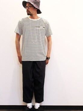 「スエードシューズ」｜「アイテム（アクセサリー）」を使った、nakajiさん（メンズ・168cm）の夏コーディネート