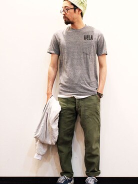 「INFIELDER DESIGN（インフィールダーデザイン）のアイテム（ニットキャップ/ビーニー）」を使った、nakajiさん（メンズ・168cm）の夏コーディネート