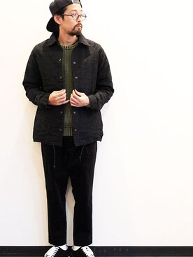 「ink（インク）のアイテム（その他アウター）」を使った、nakajiさん（メンズ・168cm）の秋コーディネート