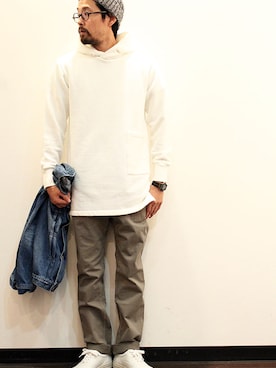 「INFIELDER DESIGN（インフィールダーデザイン）のアイテム（ニットキャップ/ビーニー）」を使った、nakajiさん（メンズ・168cm）の秋コーディネート
