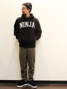 「AREth（アース）のアイテム」を使った、nakajiさん（メンズ・168cm）の秋コーディネート