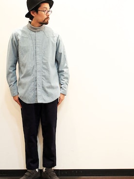 「HURRAY HURRAY（フレイフレイ）のアイテム」を使った、nakajiさん（メンズ・168cm）の秋コーディネート