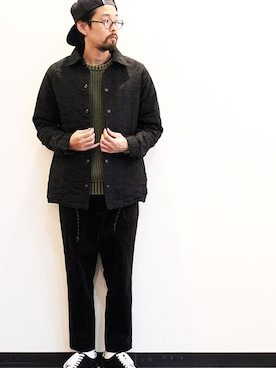 「ink（インク）のアイテム（その他アウター）」を使った、nakajiさん（メンズ・168cm）の秋コーディネート