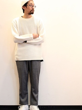 「blueover（ブルーオーバー）のアイテム」を使った、nakajiさん（メンズ・168cm）の秋コーディネート