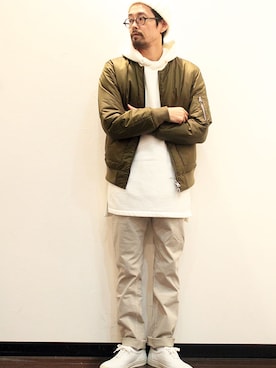 「melple（メイプル）のアイテム（ジャケット/アウター）」を使った、nakajiさん（メンズ・168cm）の冬コーディネート