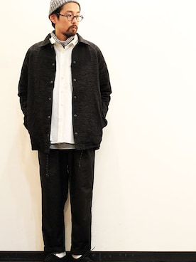 「ink（インク）のアイテム（その他アウター）」を使った、nakajiさん（メンズ・168cm）の冬コーディネート