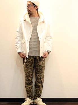 「アイテム（マウンテンパーカー、その他）」を使った、nakajiさん（メンズ・168cm）の冬コーディネート