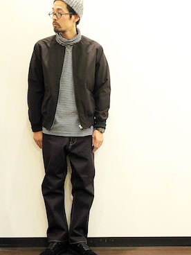 「NECESSARY or UNNECESSARY（ネセサリーオアアンネセサリー）のアイテム（ジャケット/アウター）」を使った、nakajiさん（メンズ・168cm）の冬コーディネート