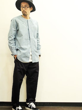 「Sleepslope（スリープスロープ）のアイテム」を使った、nakajiさん（メンズ・168cm）の春コーディネート