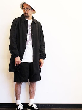 「HURRAY HURRAY（フレイフレイ）のアイテム」を使った、nakajiさん（メンズ・168cm）の春コーディネート