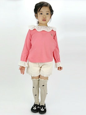 「アイテム（バレエシューズ）」を使った、BRANSHESさん（キッズ・110cm）の冬コーディネート