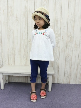 「アイテム（キャップ）」を使った、BRANSHESさん（キッズ・110cm）の春コーディネート