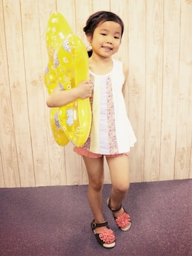 「Aラインワンピース」｜BRANSHESさん（キッズ・110cm）の春コーディネート