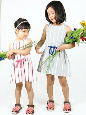 「子供服」｜BRANSHESさん（キッズ・110cm）の夏コーディネート