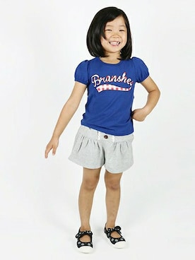 「アイテム（バレエシューズ）」を使った、BRANSHESさん（キッズ・110cm）の夏コーディネート