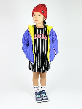 「RADCHAP（ラッドチャップ）のアイテム（ワンピース）」を使った、BRANSHESさん（キッズ・116cm）の秋コーディネート