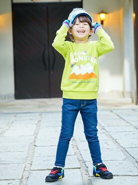 「skeegee（スキージー）のアイテム」を使った、BRANSHESさん（キッズ・110cm）の秋コーディネート