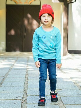 「skeegee（スキージー）のアイテム」を使った、BRANSHESさん（キッズ・110cm）の秋コーディネート