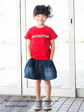 「赤Tシャツ」｜BRANSHESさん（キッズ・106cm）の春コーディネート