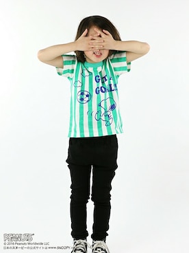 「コラボTシャツ」｜BRANSHESさん（キッズ・111cm）の春コーディネート