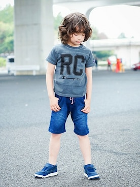 「RADCHAP（ラッドチャップ）のアイテム（パンツ）」を使った、BRANSHESさん（キッズ・115cm）の春コーディネート