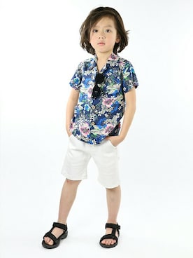 「RADCHAP（ラッドチャップ）のアイテム（パンツ）」を使った、BRANSHESさん（キッズ・111cm）の春コーディネート