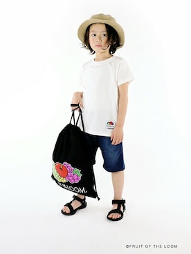 「RADCHAP（ラッドチャップ）のアイテム（帽子）」を使った、BRANSHESさん（キッズ・111cm）の春コーディネート
