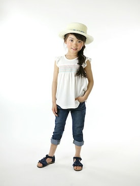 「アイテム（タンクトップ）」を使った、BRANSHESさん（キッズ・107cm）の春コーディネート