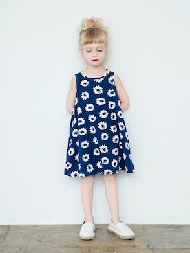 「アイテム（ワンピース/ドレス）」を使った、BRANSHESさん（キッズ・107cm）の夏コーディネート