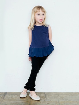 「アイテム（タンクトップ）」を使った、BRANSHESさん（キッズ・107cm）の夏コーディネート