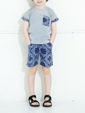 「バンダナ柄」｜BRANSHESさん（キッズ・113cm）の春コーディネート
