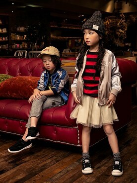 「アイテム（その他アウター、シルバー系）」を使った、BRANSHESさん（キッズ・111cm）の夏コーディネート