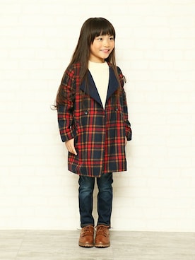 「アイテム（ダウンジャケット/コート）」を使った、BRANSHESさん（キッズ・107cm）の秋コーディネート