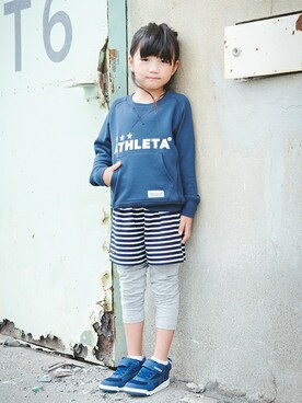 「RADCHAP（ラッドチャップ）のアイテム（レッグウェア）」を使った、BRANSHESさん（キッズ・112cm）の秋コーディネート