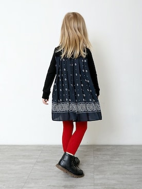 「アイテム（ワンピース/ドレス）」を使った、BRANSHESさん（キッズ・110cm）の秋コーディネート