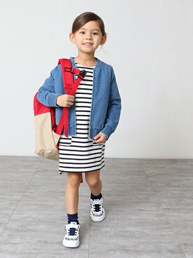 「BRANSHES（ブランシェス）のアイテム（ブルゾン）」を使った、BRANSHESさん（キッズ・107cm）の冬コーディネート