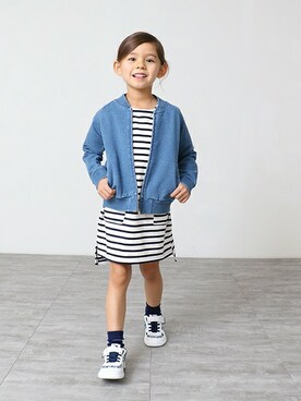 「アイテム（ブルゾン）」を使った、BRANSHESさん（キッズ・107cm）の冬コーディネート