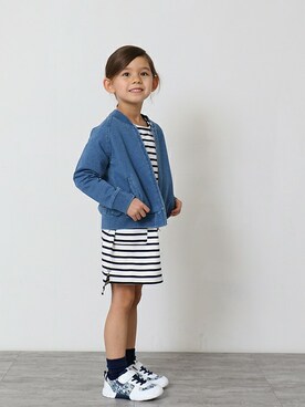 「BRANSHES（ブランシェス）のアイテム（ブルゾン）」を使った、BRANSHESさん（キッズ・107cm）の冬コーディネート